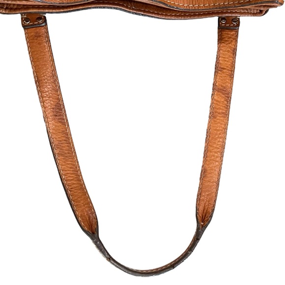 Vintage Fossil Brown Leather Shoulder Bag Tote Purse Classic Everyday Handbag - Picture 8 of 16